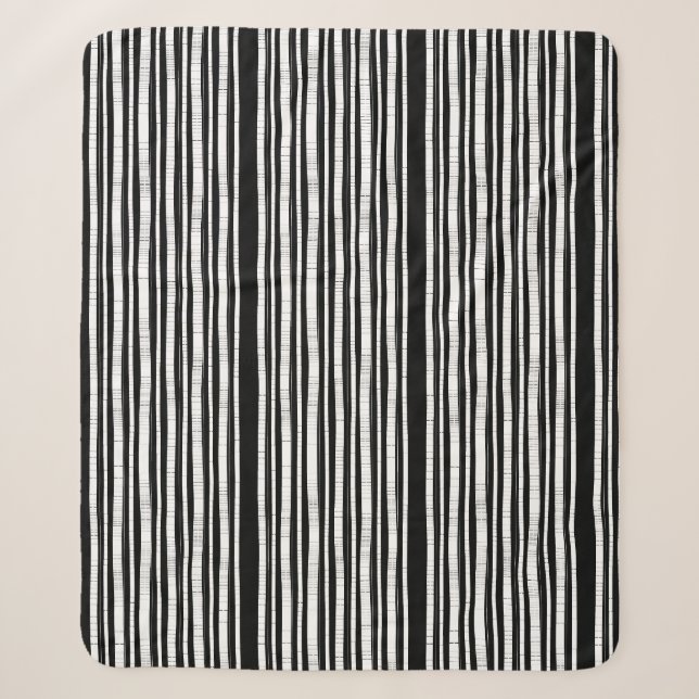Couverture Sherpa Motif rayures verticales modernes (Devant)