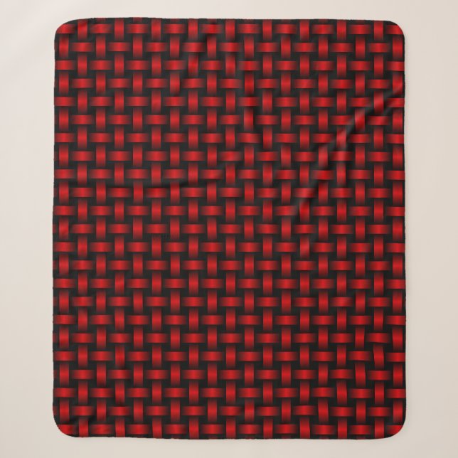 Couverture Sherpa Motif Red Black Weaver (Devant)