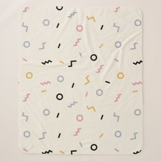 Couverture Sherpa Motif Retro Squiggle (Devant)