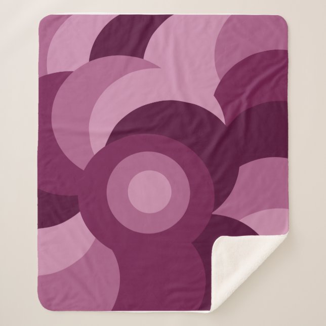 Couverture Sherpa motif rose et violet Abstrait (Devant)