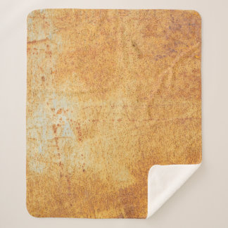 Couverture Sherpa motif rouillé et fond abstrait, vieilli, art, reto