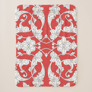 Couverture Sherpa Motif sans couture avec jeu de style turc traditio