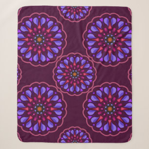 Couverture Sherpa Motif sans couture avec ornement artistique de man