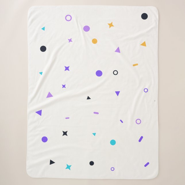 Couverture Sherpa Motif sans couture de confettis de Memphis (Devant)