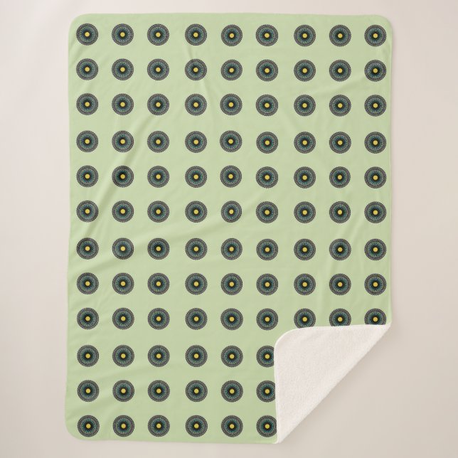 Couverture Sherpa Motif sans couture de mandala floral (Devant)