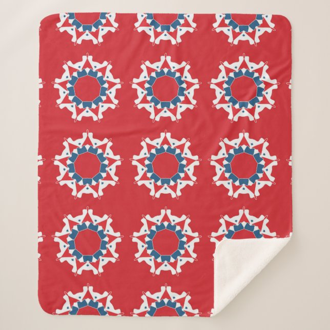 Couverture Sherpa Motif sans couture décorative. desi texture Abstra (Devant)