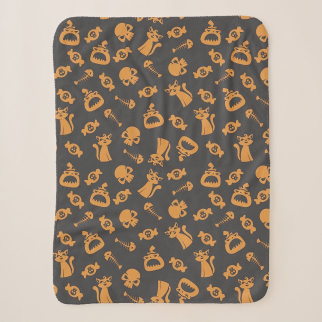 Couverture Sherpa Motif sans couture effrayant C (Style : 2) (Devant)
