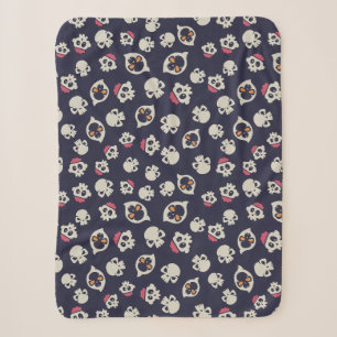 Couverture Sherpa Motif sans couture épouvantable D (Style : 1)