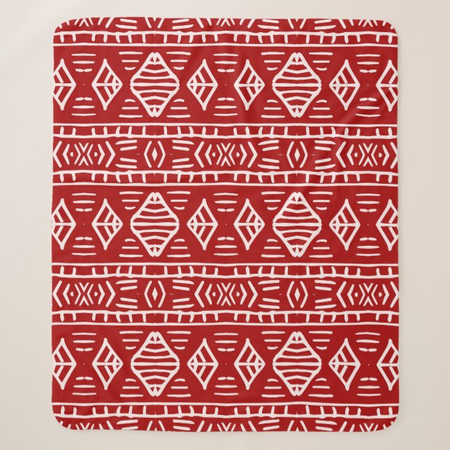 Couverture Sherpa Motif sans couture peinte à la main rayée avec eth (Devant)