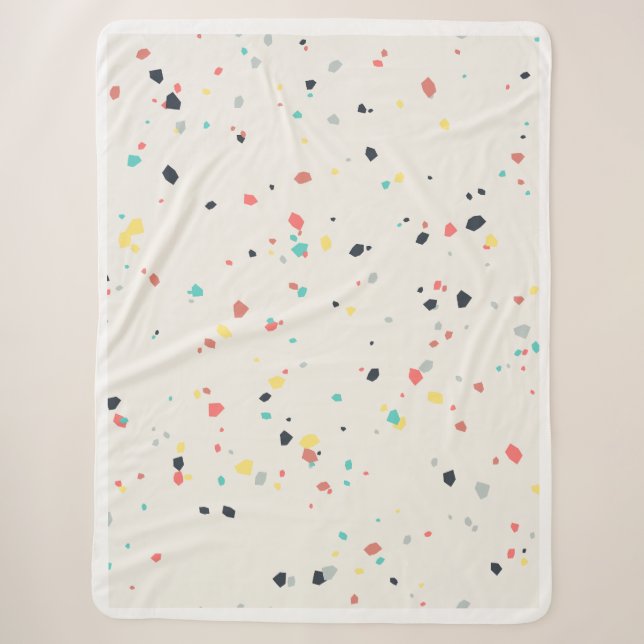 Couverture Sherpa Motif sans couture Terrazzo Speckle (Devant)