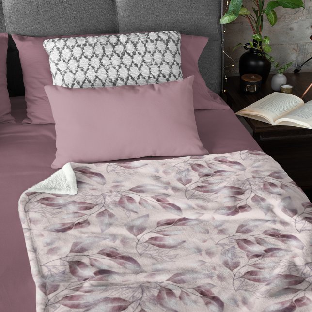 Couverture Sherpa Motif sans fil Whimsical (Watercolor Wash BG&Hand-Painted Watercolor Element Sherpa Blanket)