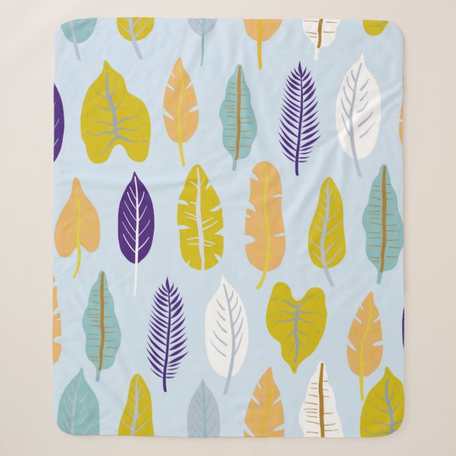 Couverture Sherpa Motif sans joint avec forêt tropicale sauvage (Devant)