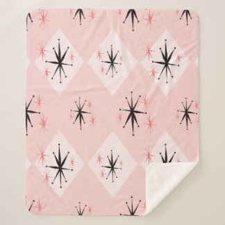 Couverture Sherpa Motif sans soudure à l'ère atomique inspiré de 