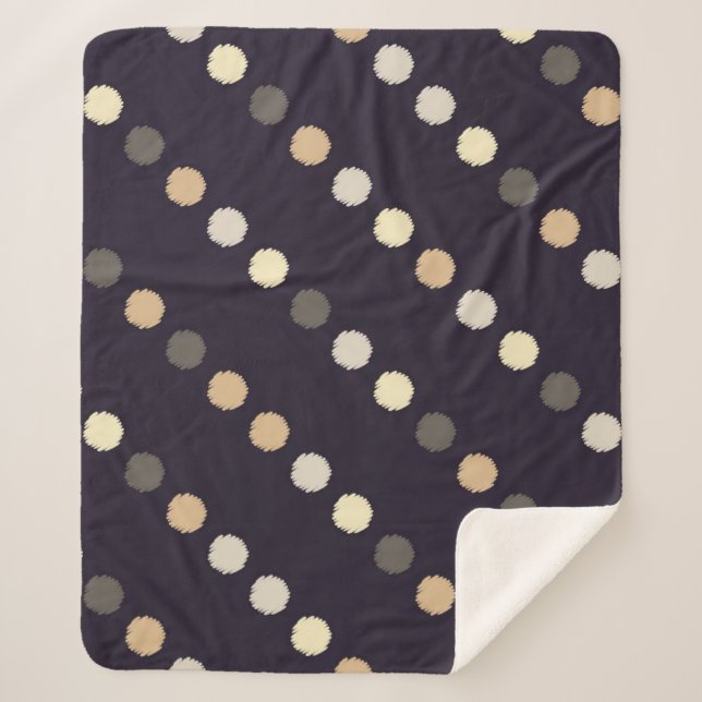 Couverture Sherpa Motif sans soudure à point Polka. La texture cribl (Devant)