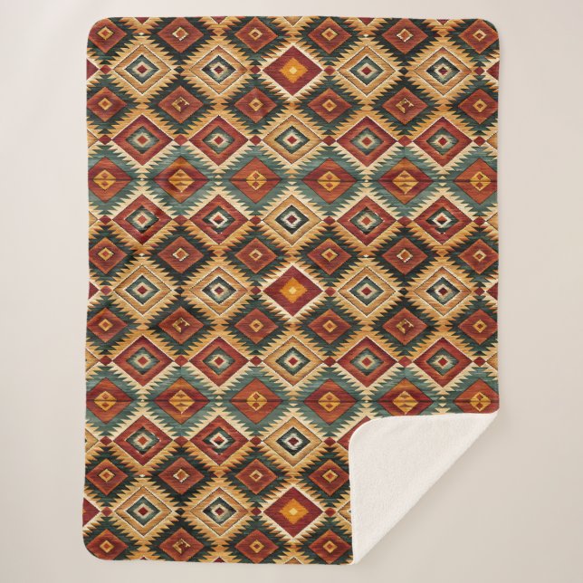 Couverture Sherpa Motif sud-ouest (Devant)