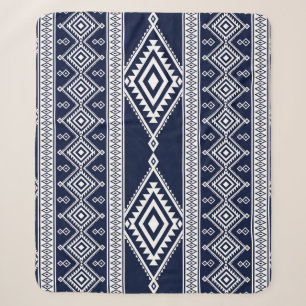 Couverture Sherpa Motif traditionnel géométrique ethnique oriental s