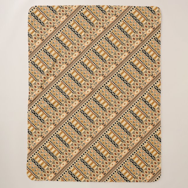Couverture Sherpa Motif tribal africain (Devant)