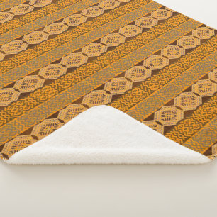 Couverture Sherpa motif tribal africain ethnique