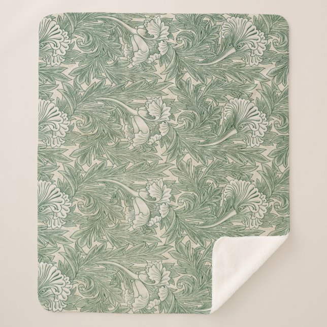 Couverture Sherpa Motif Tulip (par William Morris) (Devant)