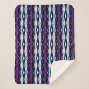 Couverture Sherpa Motif violet unique
