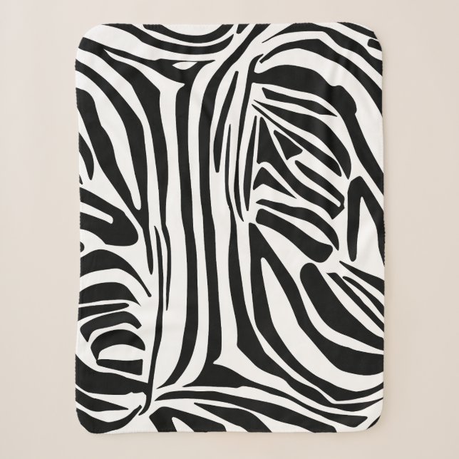 Couverture Sherpa Motif zèbre (Devant)