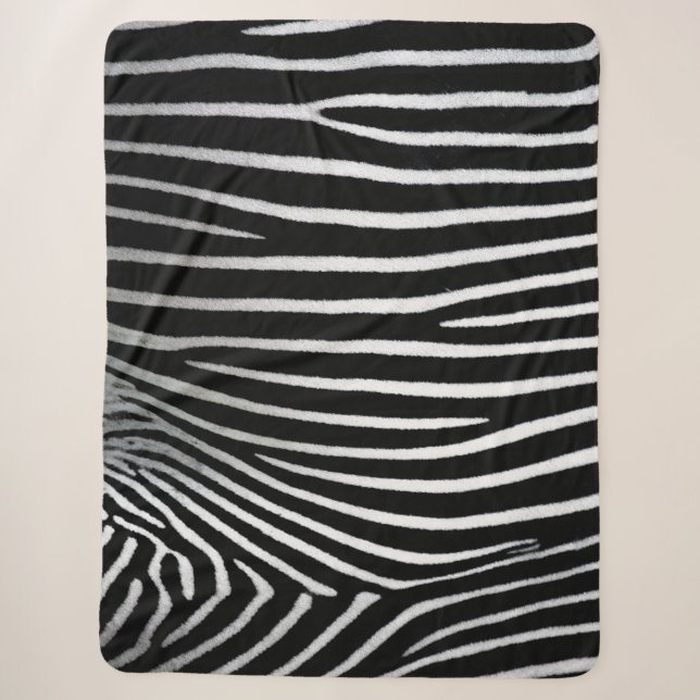 Couverture Sherpa Motif Zèbre (Devant)