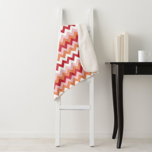 Couverture Sherpa Motif Zigzag 2 (En situation)