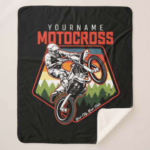 Couverture Sherpa Motocross Racing Personnalisé Dirt Bike Trail Ride