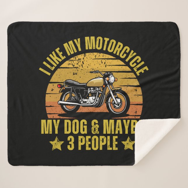 Couverture Sherpa Motocyclette de chien (Devant (Horizontal))