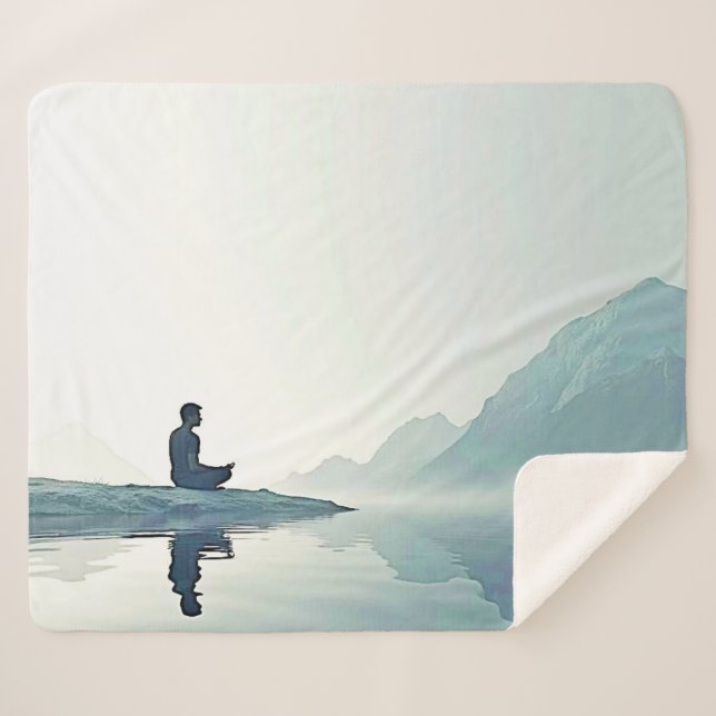 Couverture Sherpa Mountain Zen Conception pacifique de méditation (Devant (Horizontal))