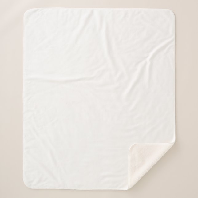 Couverture Sherpa Moyen blanc personnalisé (Devant)