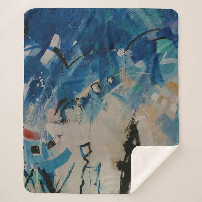 Couverture Sherpa Multicolored abstract wall (Devant)