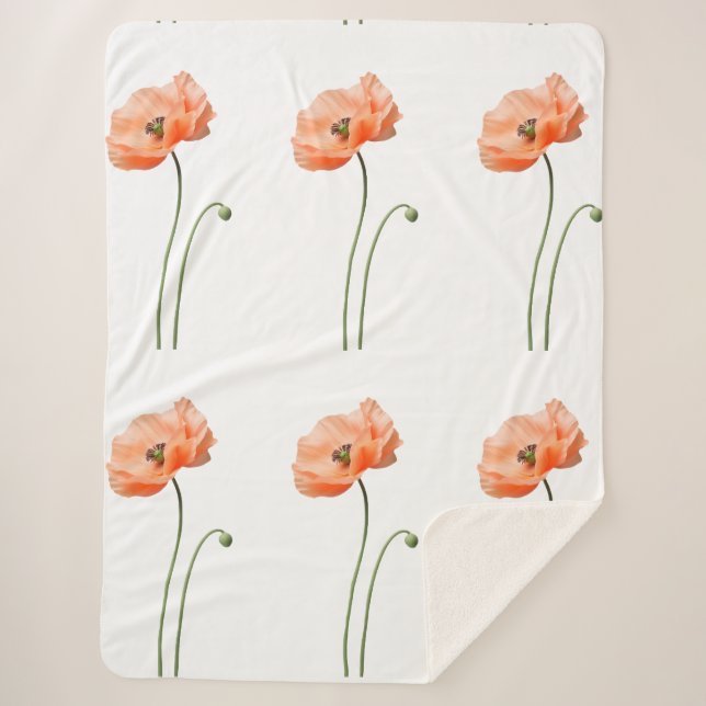 Couverture Sherpa « Murmure de pêche » « Fleur solitaire » « Éléganc (Devant)