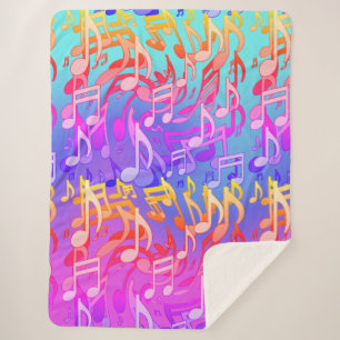 Couverture Sherpa Musique Belle Notes Musicales Tourbillonnantes Col