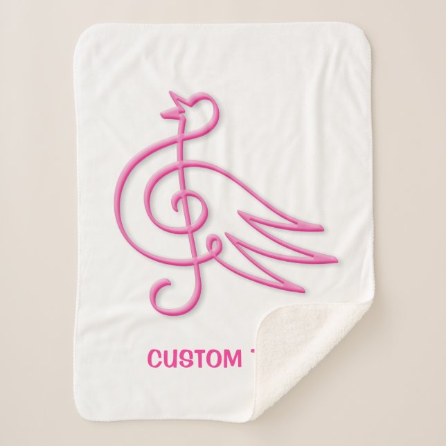 Couverture Sherpa Musique d'oiseaux roses (Devant)