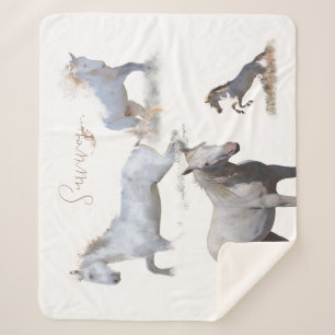 Couverture Sherpa Mustang Wild Stallion Survivant Sherpa Blanket