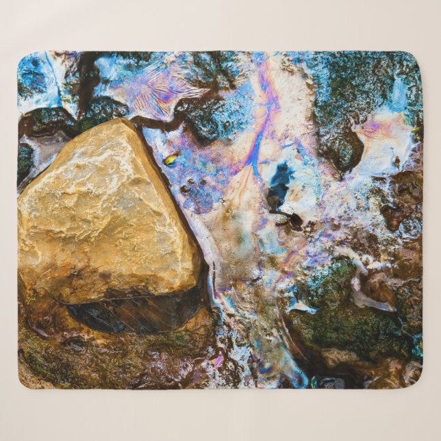 Couverture Sherpa nature abstraite eau morte (Devant (Horizontal))