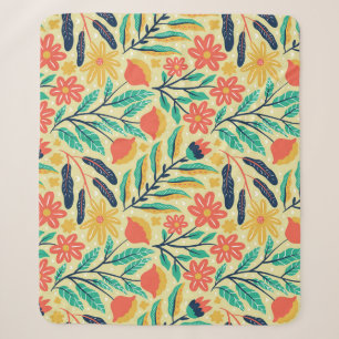 Couverture Sherpa Nature Foliage : Floral Motif sans joint.