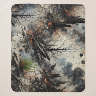 Couverture Sherpa Nature résiliente Blanche Sherpa - Art audacieux