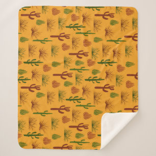 Couverture Sherpa Nature sauvage Cactus Bushes Motif