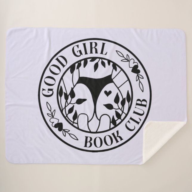 Couverture Sherpa Naughty Girl Book Club Sherpa Blanket (Devant (Horizontal))