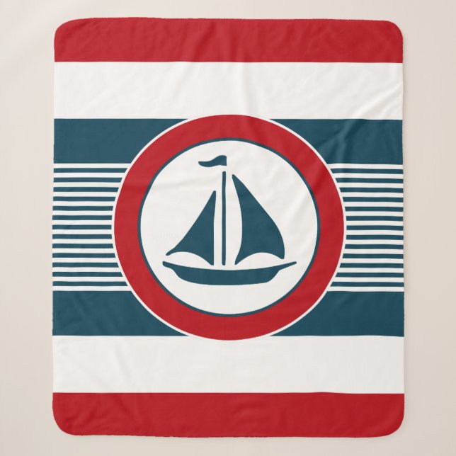 Couverture Sherpa Nautical design (Devant)