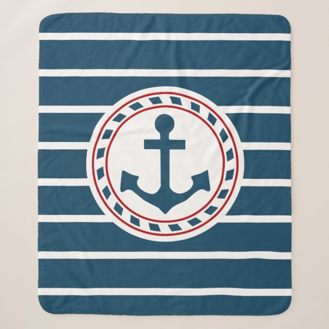 Couverture Sherpa Nautical design (Devant)