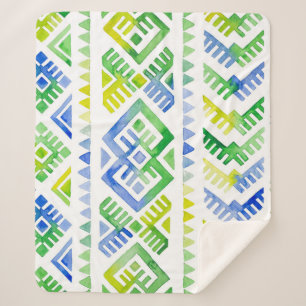 Couverture Sherpa Navajo Hommage : Aquarelle, Majesté de la tribu