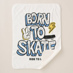 Couverture Sherpa Né à Skate Ride pour vivre