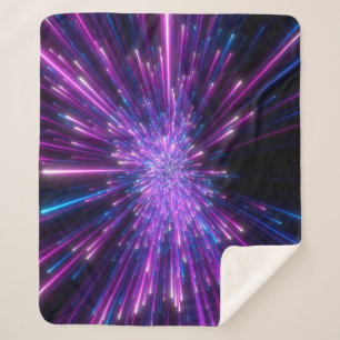 Couverture Sherpa Neon Galaxy Arrière - plan Abstrait cosmique