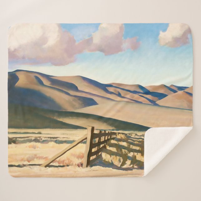 Couverture Sherpa "Nevada Hills" par Maynard Dixon (Devant (Horizontal))