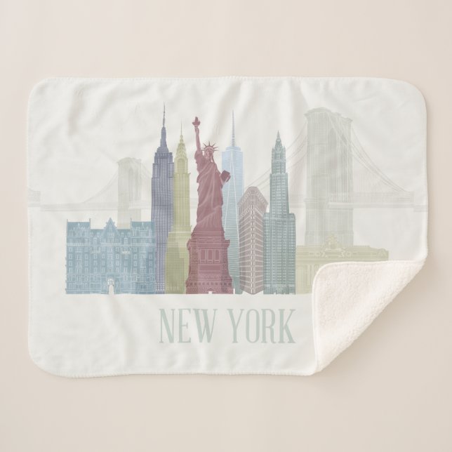 Couverture Sherpa New York Skyline (Devant (Horizontal))
