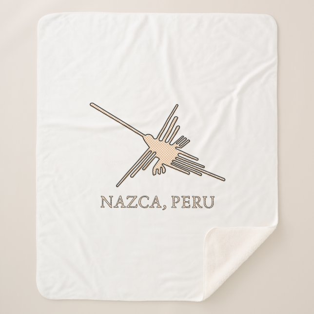 Couverture Sherpa Newsprint de Nazca Hummingbird (Devant)