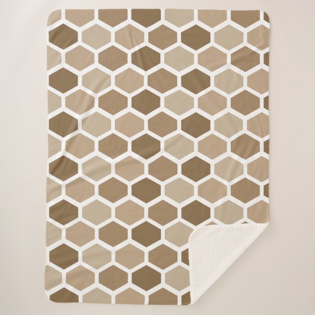 Couverture Sherpa Nid d'abeille dans le sable (Devant)